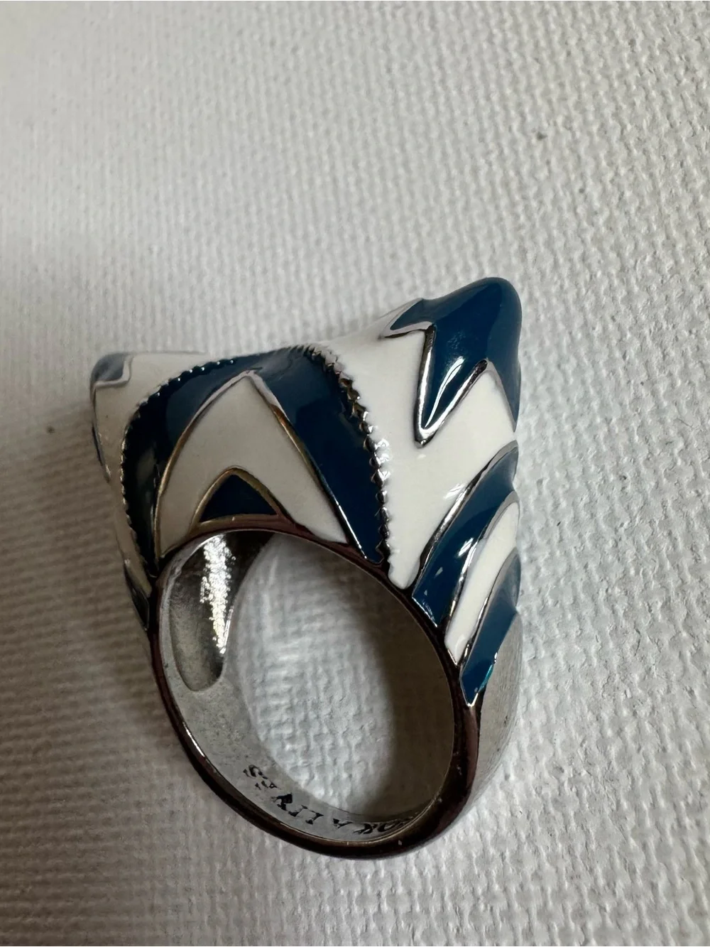 Star Wars Sterling Silver Ahsoka Lives Enamel Ring 925 Ahsoka Tano Clone Wars 8
